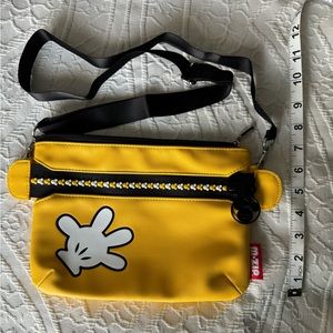 Yellow Tokyo Disney Mickey Magic Zipper Crossbody Purse